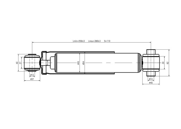 Imagen de AMORTIGUADOR TRASERO PEUGEOT 206/207 1998
